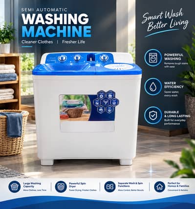 BOSS Full Size Double heavy-duty twin tub Washing Machine