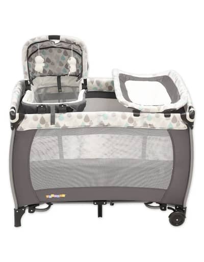 Bambies 4 in 1 Deluxe Baby Cot w Bassinet, Play-yard Changing Station