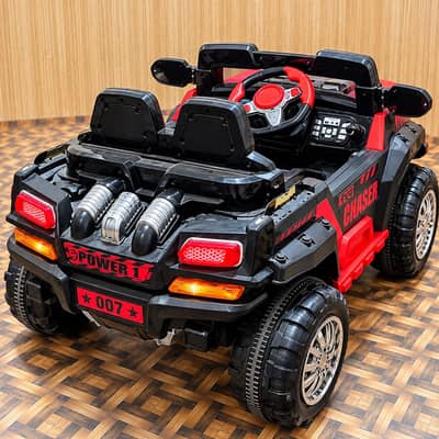 Kids Electric Ride On Car Jeep – 2 Seater – Red & Black