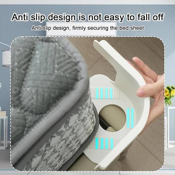 T  Pack of 4 Bed Sheet Holder, Sheet Holders for Corners, Bed Sheet Clips, Fitted Sheet Holder, Bed Corner Sheet Holders Fitted Sheets Straps Fit All Mattress Size (Gray)