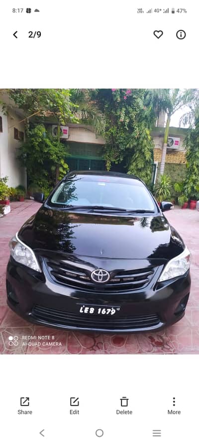 Toyota Corolla XLI 2013 model convert Gli