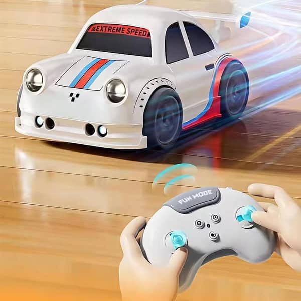 T  2.4GHz Remote Control Drift Car Rechargeable Mini RC Car With Gesture Control, Remote Control Follow & Escape Mode, LED Lights & Sound Effects, Kids Racing Toy Smart Induction Control Car