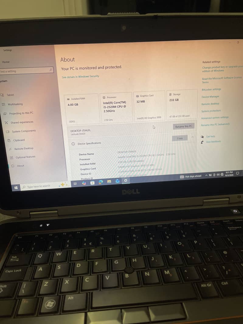 Dell laptop intel core i5 6