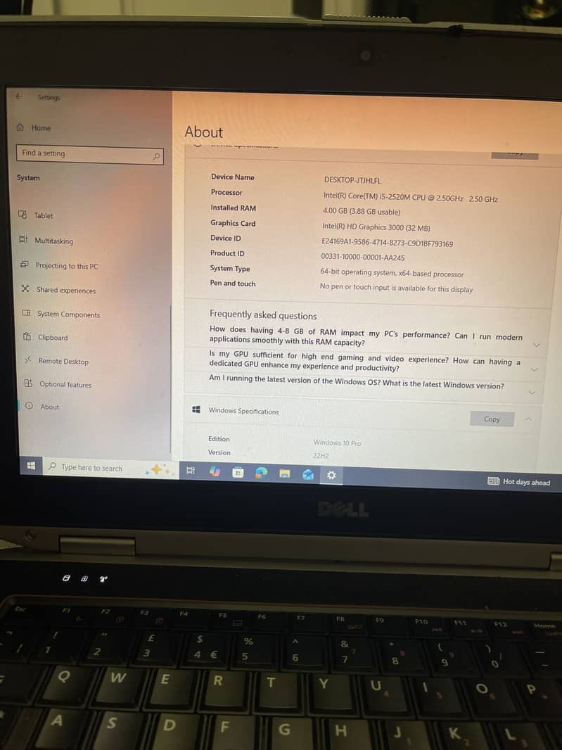 Dell laptop intel core i5 7