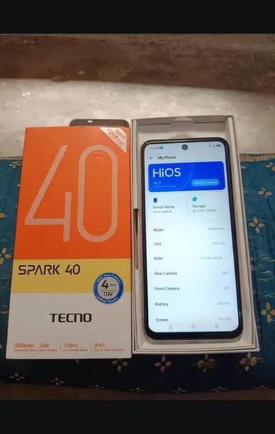 Tecno Spark 40. . . . 6 /128 compelet Saman