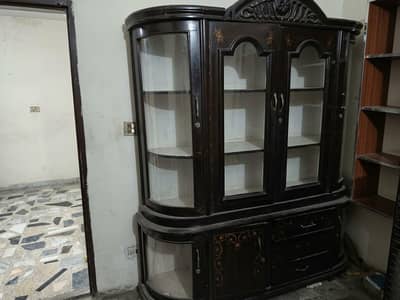 wood and glass best price spacious showcase