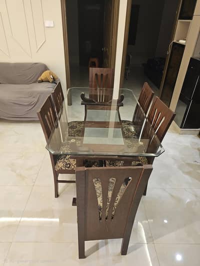 Dining table with 6 chairs