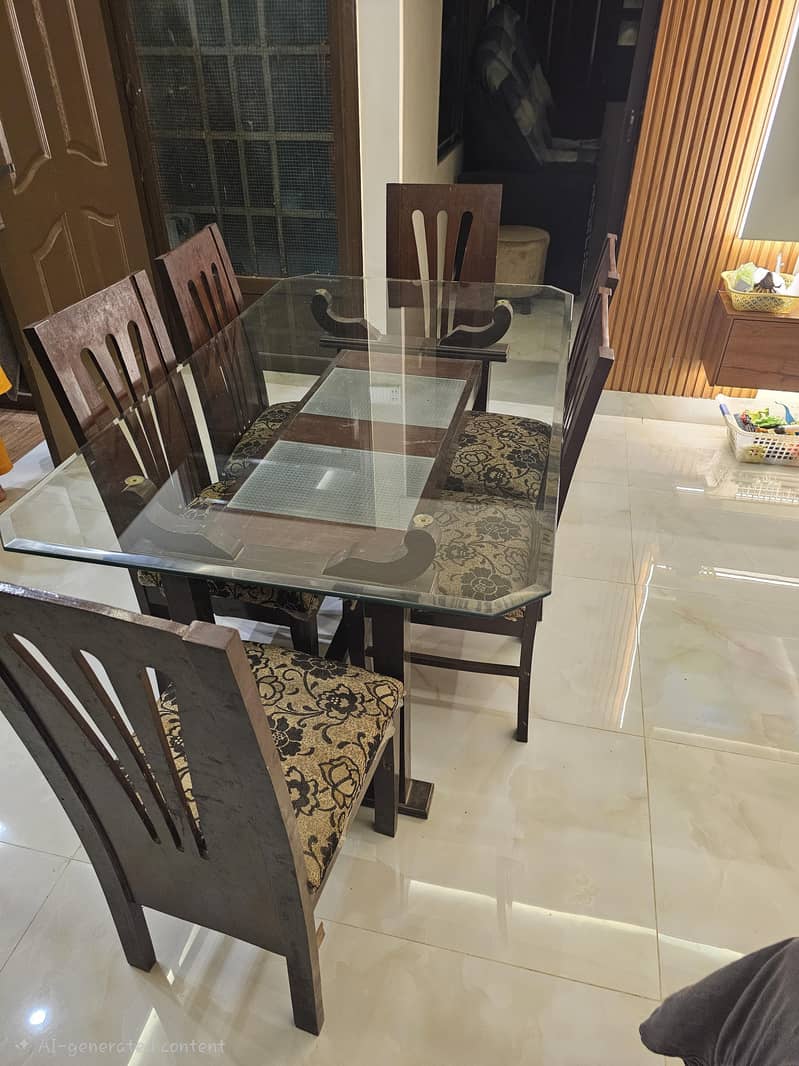 Dining table with 6 chairs 2