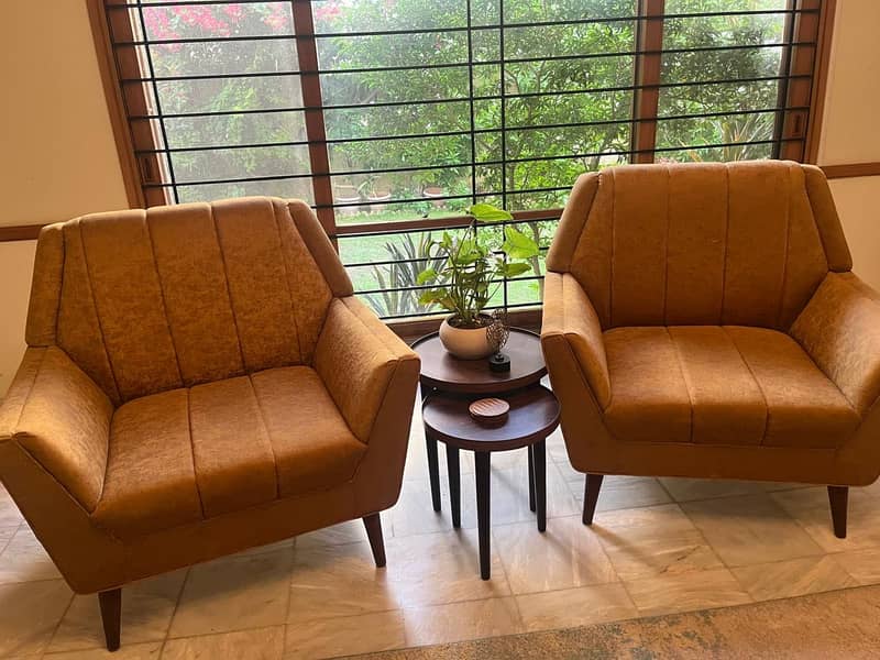 5 seater sofas & 2 Arm Chairs, 1