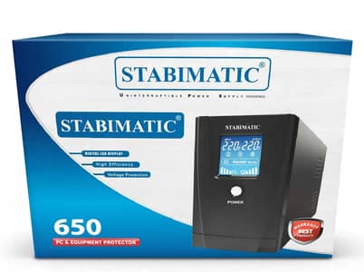 STABIMATIC GEMINI-650 650VA / 390W UPS - LCD Display, Complete Box