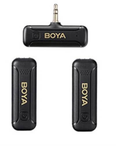 podcast mic wireless boya 10 by 10 3 hour plus battery timing