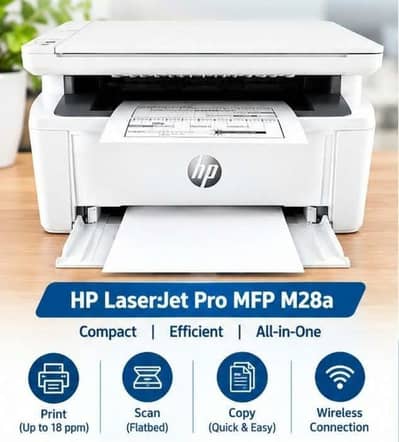 HP Printer LaserJet Pro MFP M28a, 3-in-1 (Print Scan Copy)