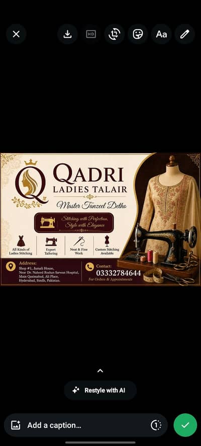ladise stiching 1000 any desin