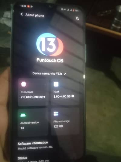 Vivo Y53s 03451069845 my number