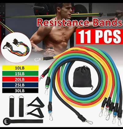11-Pcs Resistance Bands Set