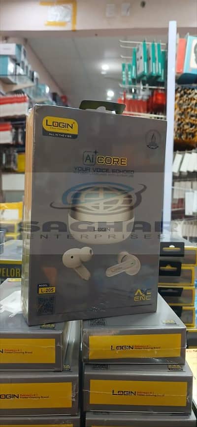LOGIN Wireless Airpods ANC/ENC, AI Core Heavy Duty Battery Backup