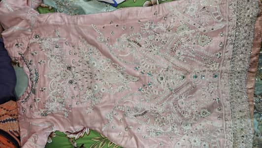 heavy Pearl embroidered pink dress