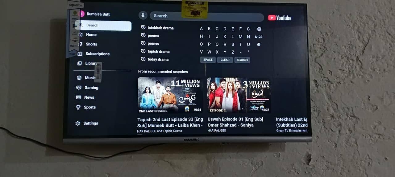 32 inch LED Samsung Android 9