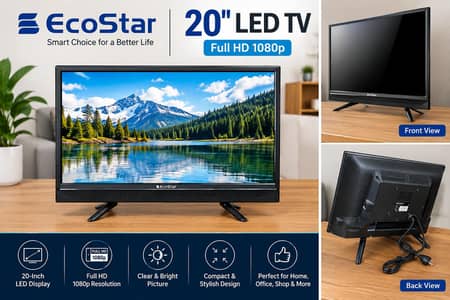 EcoStar 20-Inch LED TV – Full HD 1080p