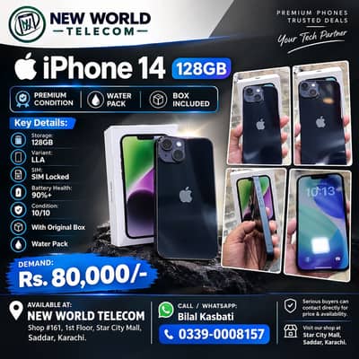iPhone 14 | 128 GB | Jv Sim Locked | With Box | Apple iPhone 14