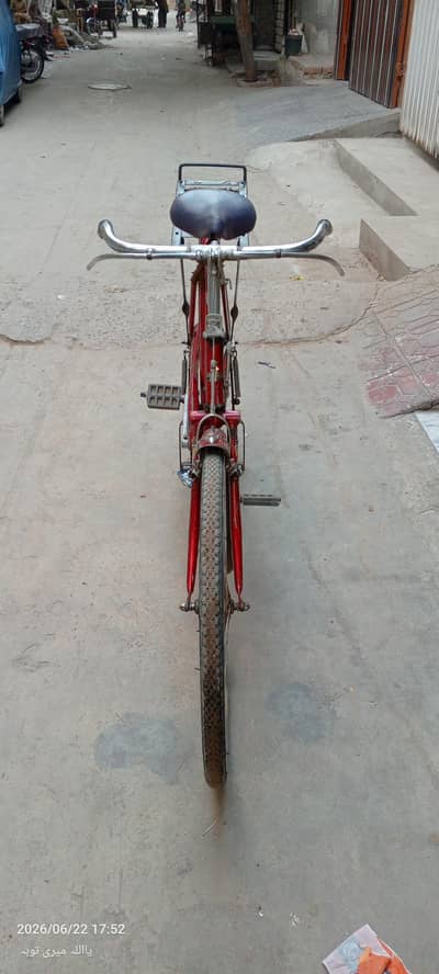 Red color bycycle