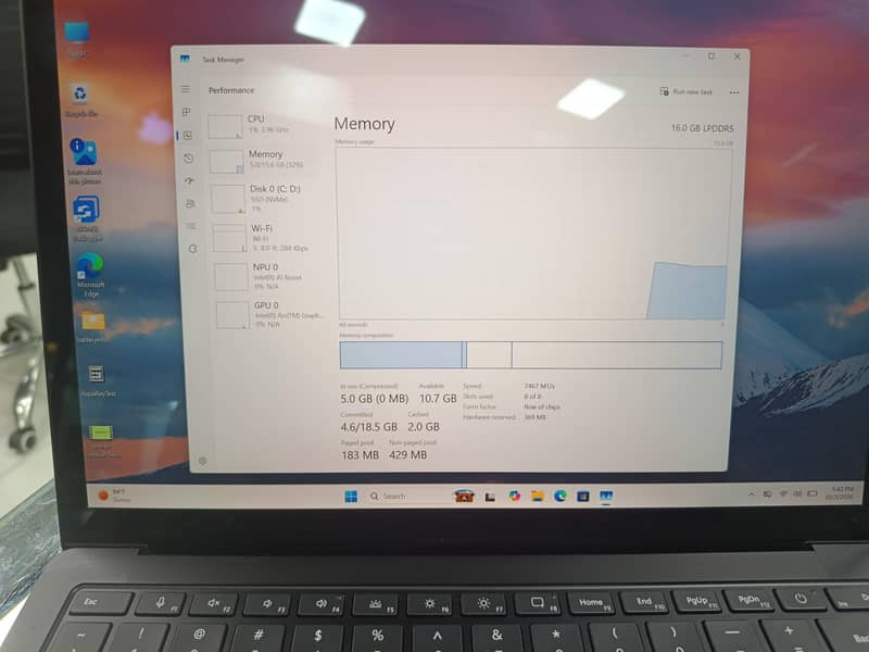 Microsoft Surface laptop 6.  Ultra 7 H processor 4