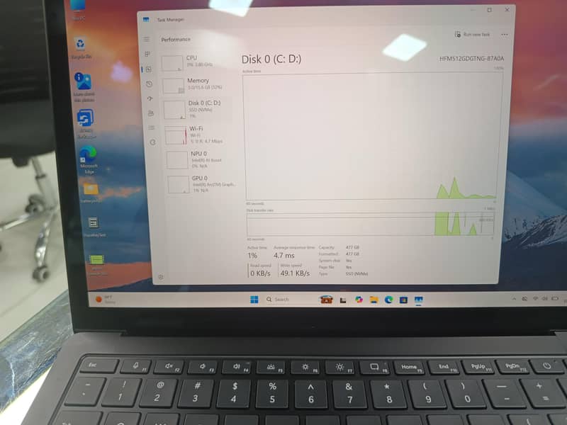 Microsoft Surface laptop 6.  Ultra 7 H processor 5