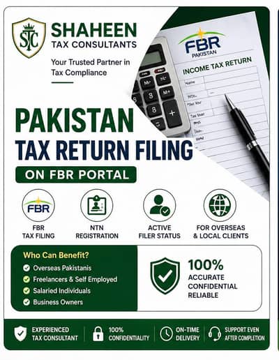Income Tax & Sales Tax Consultant | NTN & FBR Registration