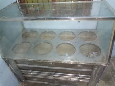 restaurant counter&halwa puri setup
