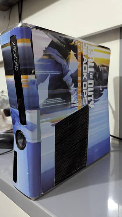 xbox 360 slim with 2 controllers