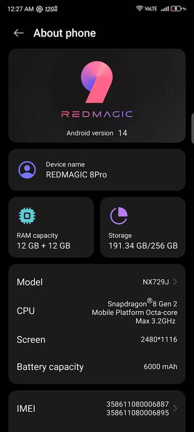 Zte nubia RedMagic 8S Pro