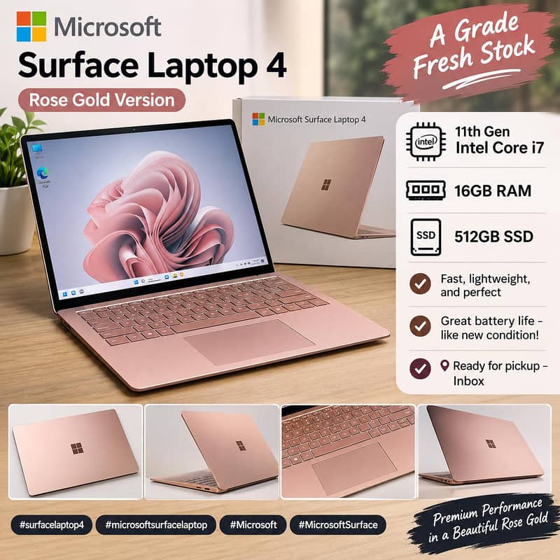 Microsoft Surface Laptop 4 Rose Gold Version 0