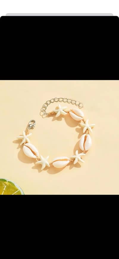 Beach Hawaiian Style White Stone Starfish Bracelet