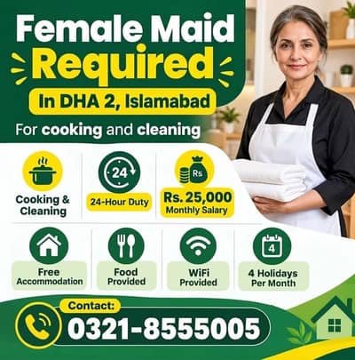 Maid required for house work