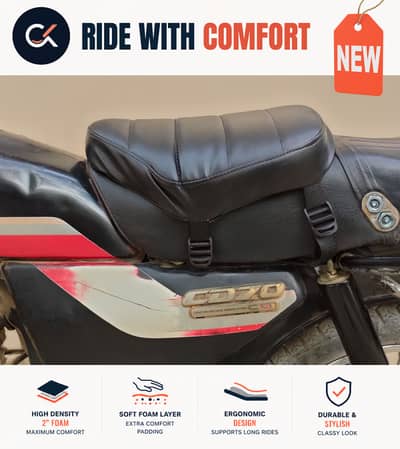 Universal Motorcycle Seat Cushion | Ergonomic & Comfortable