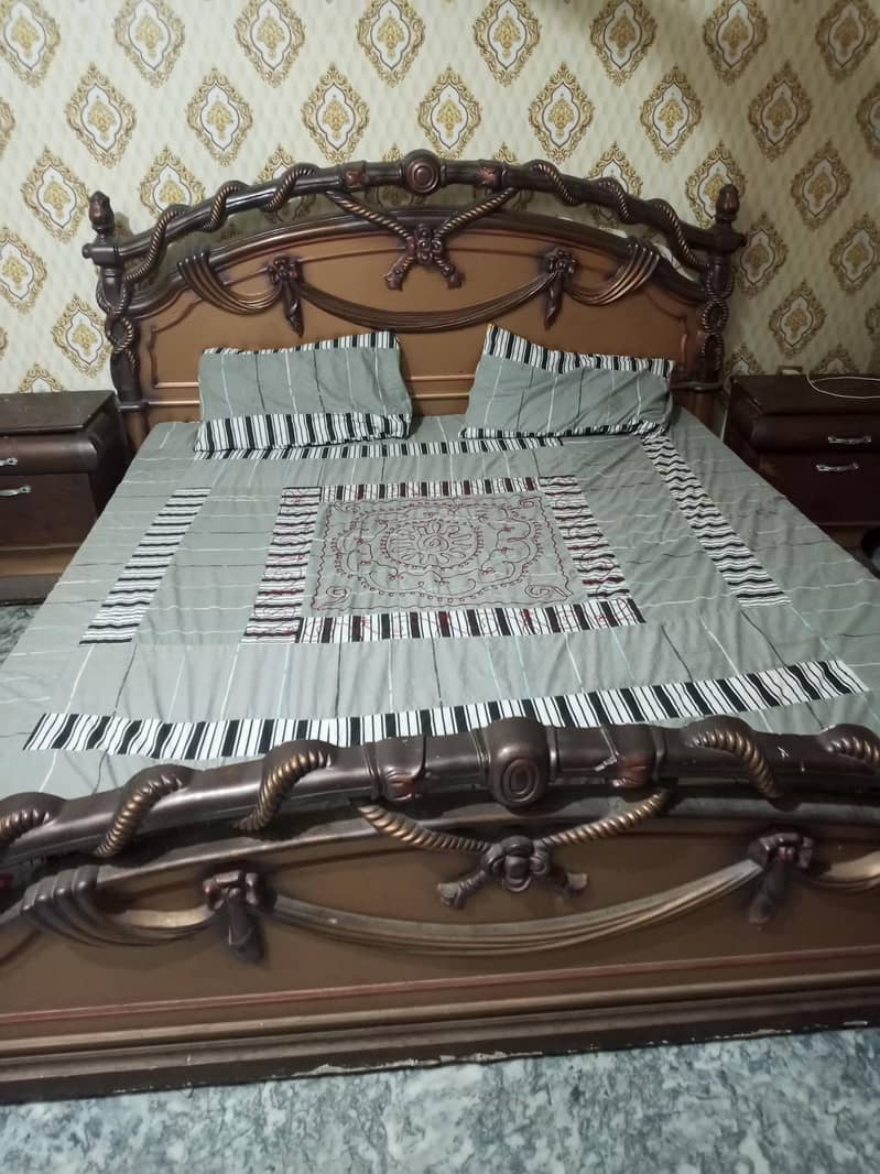 Bed with side table 2