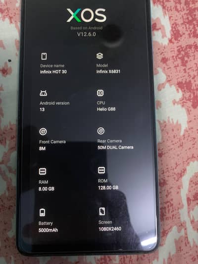 infinix hot 30 8+8 expandable /128