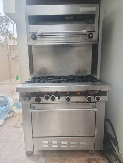 garland stove 6 burner,oven and salamander