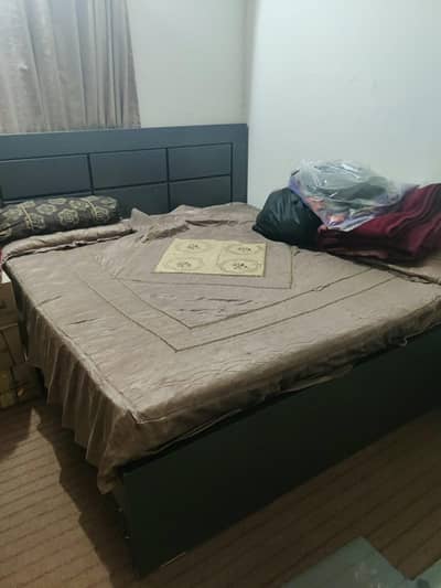 Bed with mattress