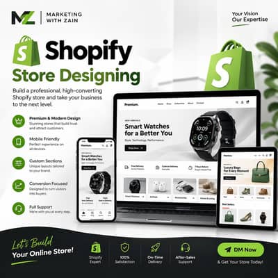 Shopify Store Designing+Digital Marketing Service