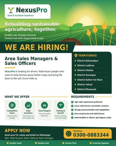 Area Manager and Sales Manager