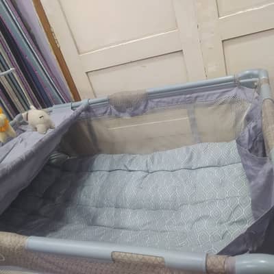 Tinnies 3-in-1 Baby Play Yard / Baby Cot – Grey