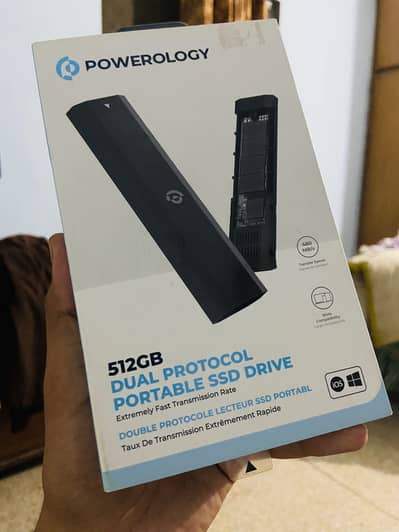 Powerology 512GB Portable NVMe SSD – USB Type-C