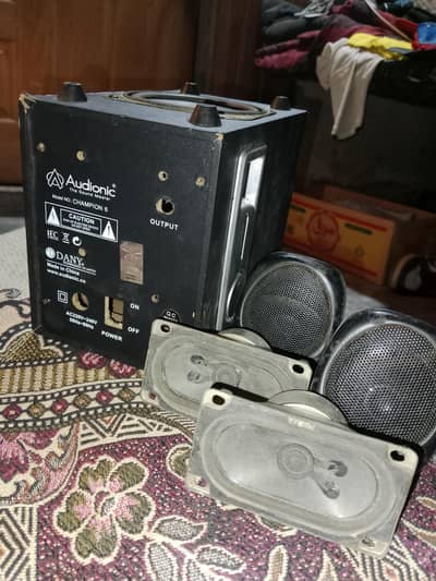 Audionic Champion 6 Subwoofer With 2 Outdoor Speakers & 2 BT Speakers