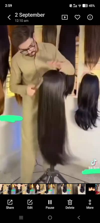 beautiful washable full hair wig