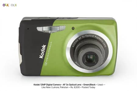Kodak 12MP EasyShare  Green/Black - AF 3x Optical Lens Digital Came