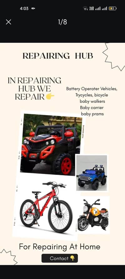 Repair all kids Ride on products