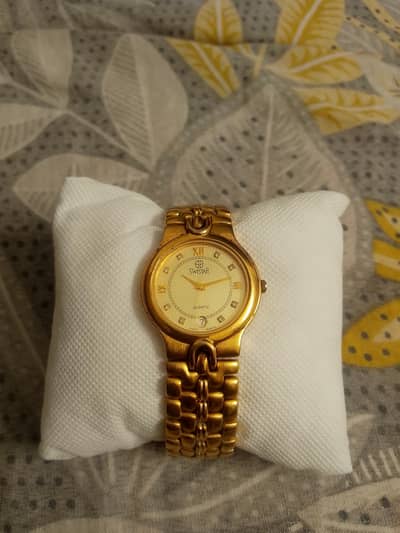 Original vintage Swistar Mens watch -18k gold Electroplated
