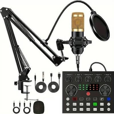V8 Sound Card & Condenser Microphone Kit