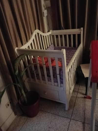 WOODEN BABY COT